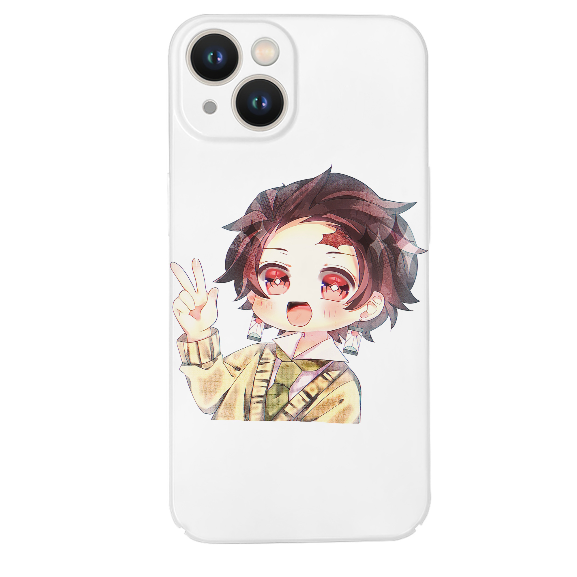 （画像用） 鬼滅の刃 竈門 炭治郎／かまど たんじろう Kamado Tanjirou 【iPhone 14シリーズ対応】ハードケース